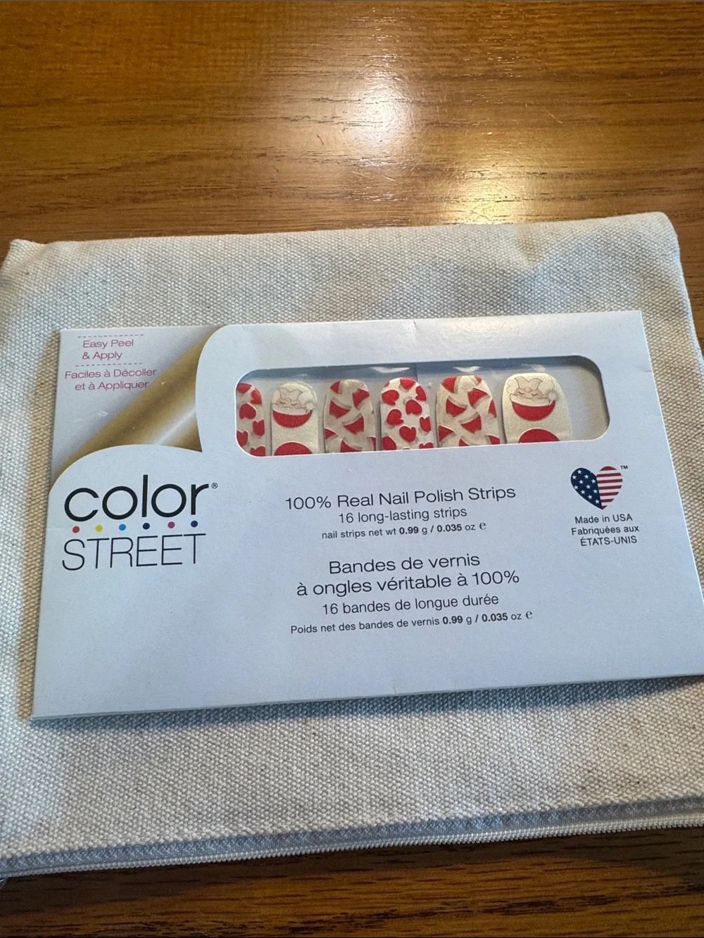 Color Street Red & White Santa Nail Strips (just be Claus) NWT